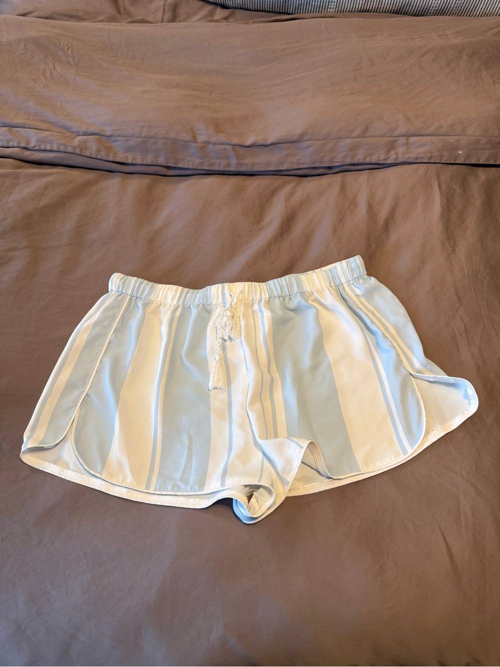 Negative Underwear Blue & White Striped Lounge Shorts